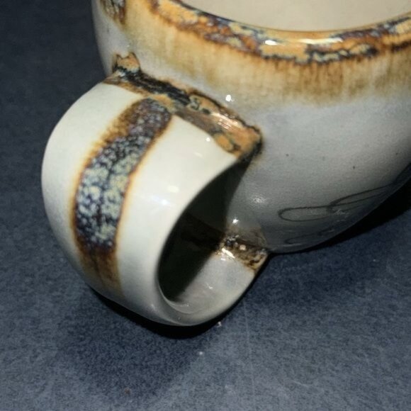 Vintage Handmade Ceramic Mug With Floral Design - Picture 2 of 7